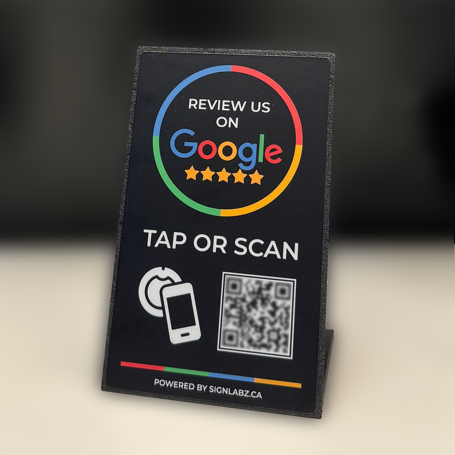 Google Review Stand with NFC Tap & QR Code – Signlabz